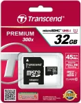 M&auml;lukaart TRANSCEND SD microSD Card 32GB SDHC UHS1 w/adapter