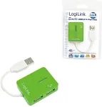 LOGILINK USB-HUB "Smile" 4-Port o. NT gr&uuml;n