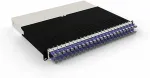 Patchbox patchbox.one Kabeleinzugssystem 8RU/STP (0,8 m) mit 24 Kassetten, Patchkabel Cat. 6a, U/FTP, PoE, Kabel violett