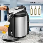 K&ouml;&ouml;gikombain CLATRONIC beer dispenser BZ 3740 silver / black - for 5L kegs