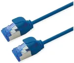 ROLINE S/FTP Patch Cord Cat.6A / Class EA, LSOH, Slim, PoE, blue, 10 m