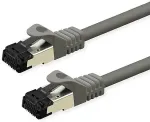 VALUE S/FTP-(PiMF-) Patchkabel Cat.8 (Class I), LSOH, Litzendraht, grau, 1 m