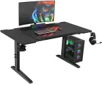 GENESIS | Modular Gaming Desk | Holm 140 RGB | Anthracite Black