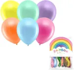PartyDeco &otilde;hupall, 10 tk, 30 cm, metallik, vikerkaar
