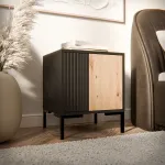 Cama MEBLE Cama Bedside table 2pc MERCI 44x40x52.5 black/oak artisan