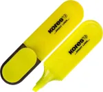 Kores Tekstimarker BRIGHT LINER, kollane, 2 tk