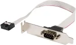 StarTech.com 9-pin seriell Stecker auf 10-pin Mainboard Header LP Slotblech - Serielles Bedienfeld - DB-9 (M) - 10 PIN IDC (W) - 23cm - Grau (PLATE9MLP)