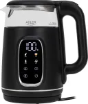 Veekeetja Adler Kettle with LED Display | AD 1305 | Electric | 2200 W | 1.7 L | Plastic | 360&deg; rotational base | Black/Silver