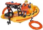 Simba-Dickie Simba Fireman Sam Neptune Boat with Figure, Toy Vehicle