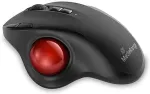 Hiir MEDIARANGE opt, 7-Tasten Trackball Funk-Maus, rechts,sw/rot