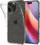 Spigen Kaitse&uuml;mbris Liquid Crystal Glitter, Apple iPhone 16 Pro, l&auml;bipaistev s&auml;delusega,