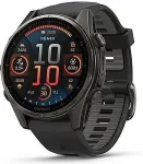 Garmin fenix 8 3.3 cm (1.3") AMOLED 43 mm Digital 416 x 416 pixels Touchscreen Black Wi-Fi GPS (satellite)