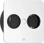Bachmann 946.015 socket-outlet Type E + USB A + USB C Stainless steel