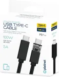 AGI Platinet kaabel USB-C - USB-C 5A 100W 1m, must (PUCC5A1B)