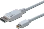 Digitus ASSMANN - DisplayPort-Kabel - Mini DisplayPort (M) - DisplayPort (M) - 2 m (DisplayPort 1.1a) - geformt - wei&szlig; - f&uuml;r Apple iMac, Mac mini, Mac Pro, MacBook Pro (AK-340102-020-W)