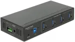 DELOCK Externer Industrie Hub 4 x USB 3.0 Typ-A mit 15 kV ESD Schutz
