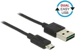 DeLOCK Kabel EASY-USB 2.0 Typ-A Stecker > EASY-USB 2.0 Typ Micro-B Stecker schwarz 50 cm