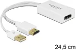 DeLOCK HDMI Adapter A -> Displayport St/Bu 4K wei&szlig; USB