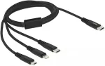 Delock USB Ladekabel 3 in 1 USB Type-C&trade; zu Lightning&trade; / Micro USB / USB Type-C&trade; 1 m