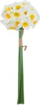 Home4you Kunstlill FLOWERLY H40cm 6tk nartsissid kimbus, valge