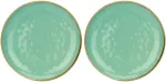 Rose&Tulipani Set of 2 round platters Concerto Verde Acqua - Mint, 32 cm
