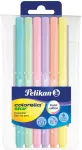 Pelikan viltpliiats Colorella Star, pastelne, &uuml;mar, 6 v&auml;rvi