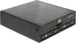 DELOCK 5.25 Mobile Rack for 1 x 5.25 Slim Drive + 2 x 2.5 SATA HDD / SSD - Geh&auml;use f&uuml;r Speicherlaufwerke - 2.5 (6.4 cm) - Schwarz