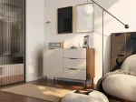 Cama MEBLE Cama Chest of drawers 2 ALMERA 104x42x75 walnut/cashmere