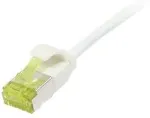 Synergy21 Patchkabel RJ45, CAT6A 500Mhz, 3m, weiss, U/FTP, slimline rund d=3,8mm, TPE/LSZH(Superflex), AWG32, mit CAT7 Rohkabel,