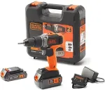 Black & Decker | Cordless Drill/Driver with 2.0 Ah/4.0 Ah Battery | BCD003MEM2K-QW | 18 V | 2.0/4.0 Ah | Lithium