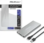 Qoltec Enclosure M.2 SSD drive SATA,NGFF,USB 3.0,2TB