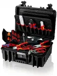 KNIPEX "Robust23" electric tool case, 25 pieces (black, with tool assortment for electricians)