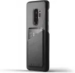 Mujjo Kaitse&uuml;mbris kaarditaskuga Samsung Galaxy S9+, naturaalsest nahast, must,