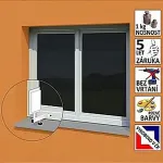 OEM Small antenna holder for plastic window "L", length 17.5 cm, height 25 cm, d=20mm