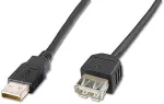 Assmann DIGITUS USB 2.0 Verl&auml;ngerungskabel Typ A -A St/Bu 3.0m, sw