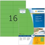 Herma Special - Permanent selbstklebende, matte Papieretiketten - gr&uuml;n - 105 x 37 mm 1600 Etikett(en) (100 Bogen x 16) (4259)