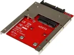 StarTech.com SAT32MSAT257, SATA, mSATA, Black, Red, Silver, -40 - 85
