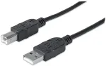 Manhattan USB Kabel A -> B St/St 1.80m schwarz