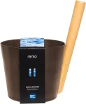 Home4you Saunakibu RENTO BROWN, 5L, alumiinium/ bambus
