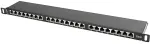 LANBERG PATCH PANEL 24 PORTS 0.5U 19" CAT.6 FTP SHIELDED BLACK