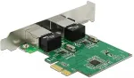 V&otilde;rgukaart DELOCK PCI Express x1 Netzwerkkarte Gigabit LAN 2 x RJ45 RTL8111