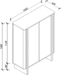 Home4you Kapp MORBEN 100x42xH130cm, tammedekooriga melamiin
