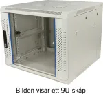 TOTEN 19" wall mounted cabinet , System Z, 12U, 600x600, glass front door, 60kg load, white / ZS66126000 / 19-Z6612V