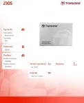 K&otilde;vaketas TRANSCEND SSD 256GB 2,5" (6.3cm) SSD230S, SATA3, 3D NAND TLC