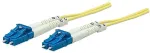 Intellinet - Patch-Kabel - LC Single-Modus (M) bis LC Single-Modus (M) - 5 m - Glasfaser - 9/125 Mikrometer - OS2 - halogenfrei - Gelb