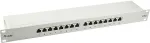 EQUIP 327316 Premium 16-Port Cat.5e Shielded Patch Panel, Light Grey