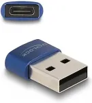 DELOCK USB2.0 ADA USB Typ-A Stecker zu USB Type-C BU blau