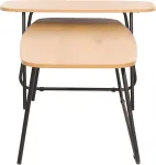 Home4you Diivanilaud DUO 2tk 120x48xH40cm, 75x40xH48cm, saar/must