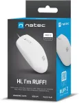 Hiir NATEC optical mouse RUFF 2/1,000 DPI/Office/Optical/1,000 DPI/Wired USB/White
