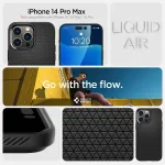 Spigen Kaitse&uuml;mbris Liquid Air, Apple iPhone 14 Pro Max, must,